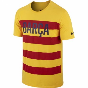 NIKE FCB MATCH TEE TRIKO PÁNSKÉ - Žlutá, Červená č.1