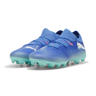 PUMA FUTURE 7 PRO FG/AG JR KOPAČKY DĚTSKÉ - Modrá, Zelená č.1